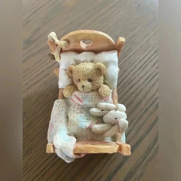 Cherished Teddies Rare Figurine And Plaque Set My Cherished One 1992/1994 - Picture 3 of 5